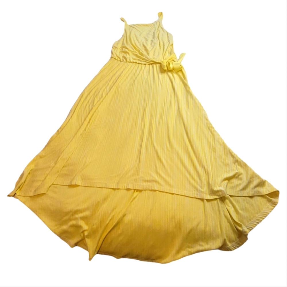 Yellow Anthropologie Salsola Dress by Maeve Spring Striped Swing Dress Medium